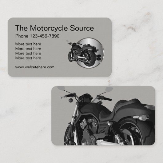 クールなオートバイのテーマ 名刺 (正面/裏面)