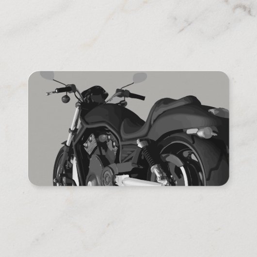 クールなオートバイのテーマ 名刺 (裏面)