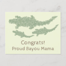 クールなカモフラージュのワニ - 透明な背景 ポストカード