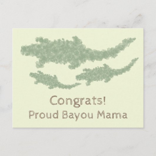 クールなカモフラージュのワニ - 透過背景 ポストカード (正面)