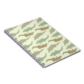 クールなカモフラージュアリゲーター - シームレスパターン。 ノートブック (右側)