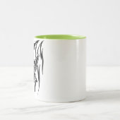 クールなカヤックを漕ぐこと ツートーンマグカップ (中央)