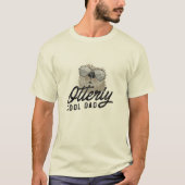 クールなカワウソのパパのしゃれ Tシャツ (正面)