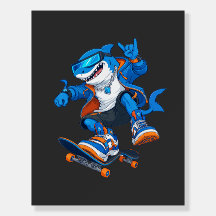 クールなキャラクターシャークストリートウェアTシャツ