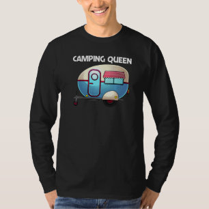 クールなキャンプ女子ママのレクリエーショナルビークルTシャツ Tシャツ