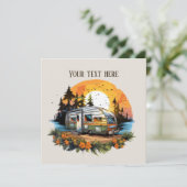 クールなキャンプ愛好家のパーティー 招待状 (スタンド正面)