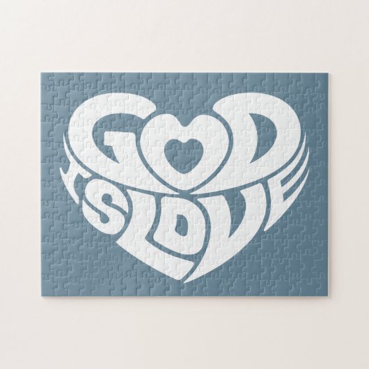 クールなキリスト教の神は愛聖書の詩の聖なる書物、経典です ジグソーパズル (横)