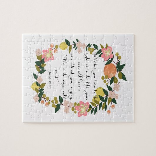 クールなキリスト教の芸術-アイザイアの30:21 ジグソーパズル (横)