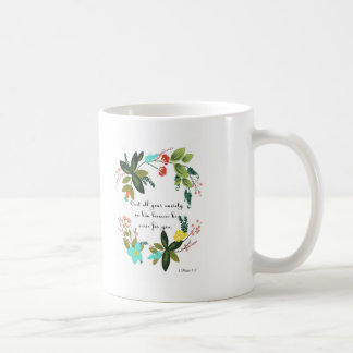 クールなキリスト教の芸術-ピーターの1 5:7 コーヒーマグカップ