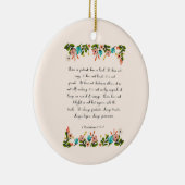 クールなキリスト教の芸術- Corinthiansの13:4 - 7 セラミックオーナメント (右)