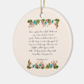 クールなキリスト教の芸術- Corinthiansの13:4 - 7 セラミックオーナメント (左)