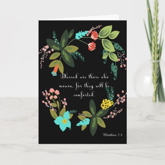 クールなキリスト教の芸術- Matthewの5:4 シーズンカード (正面)