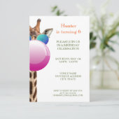 クールなキリンおよびBubblegum |のパーティの招待状 招待状 (スタンド正面)