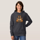 クールなキリン家族サングラスビンテージ彫刻Tシャツ パーカ (正面フル)