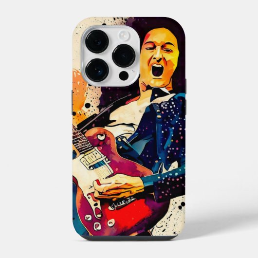 クールなギタリスト iPhoneケース (裏面)