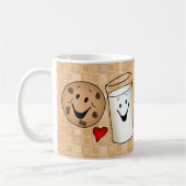 クールなクッキーおよびミルクの友人の漫画 コーヒーマグカップ (左)