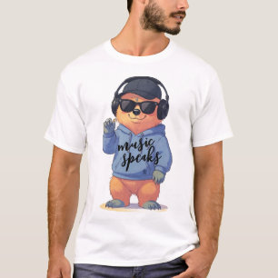 クールなクマのイラスト Tシャツ