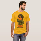 クールなクマのイラスト Tシャツ (正面フル)