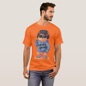 クールなクマのイラスト Tシャツ (正面フル)