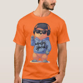 クールなクマのイラスト Tシャツ (正面)