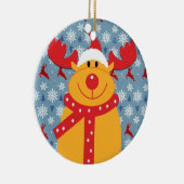 クールなクリスマスのトナカイの陶磁器のオーナメント セラミックオーナメント (右)