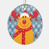 クールなクリスマスのトナカイの陶磁器のオーナメント セラミックオーナメント (左)