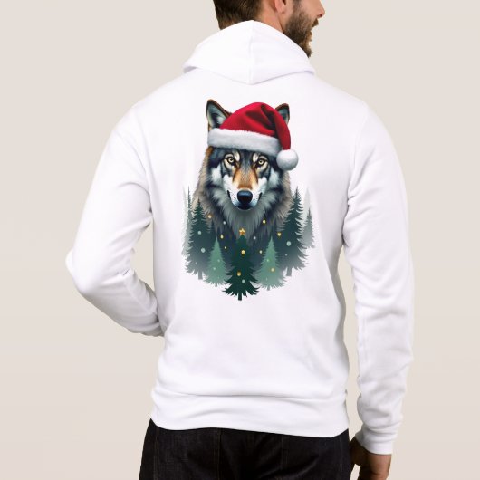 クールなクリスマスコヨーテパーティー パーカ (裏面)