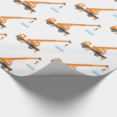 クールなクレーン男の子のギフトのアイディア ラッピングペーパー (角)