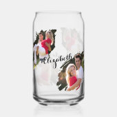 クールなグラフィティの裂けた効果の写真コラージュモノグラム ガラス缶 (裏面)