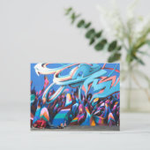 クールなグラフィティウォール ポストカード (スタンド正面)