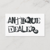 クールなグランジのアンティーク ディーラー 名刺 (正面)