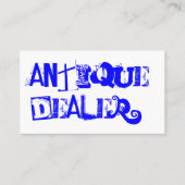 クールなグランジのアンティーク ディーラー 名刺 (正面)