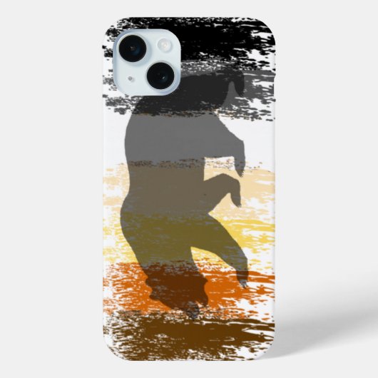 クールなグランジベア シャドウ ゲイ ベア プライド Case-Mate iPhoneケース (裏面)
