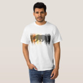 クールなグランジベア シャドウ ゲイ ベア プライド Tシャツ (正面フル)