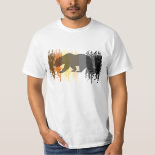 クールなグランジベア シャドウ ゲイ ベア プライド Tシャツ