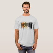 クールなグランジベア シャドウ ゲイ ベア プライド Tシャツ (正面フル)