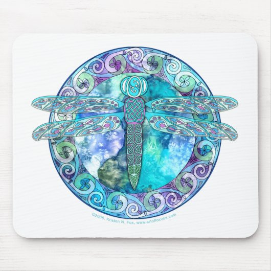 クールなケルト族のトンボ マウスパッド (正面)