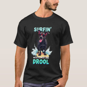 クールなケーン・コルソのサーフィン・ドッグ Tシャツ