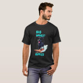 クールなケーン・コルソのサーフィン・ドッグ Tシャツ (正面フル)