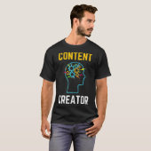 クールなコンテンツクリエーター プロデューサー Tシャツ (正面フル)