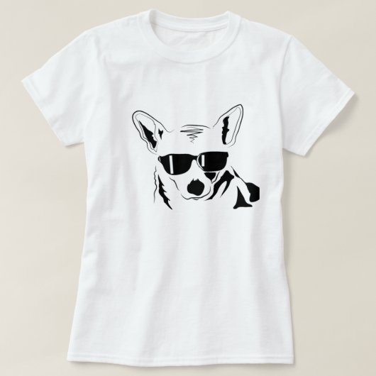 クールなコーギー Tシャツ (デザイン正面)