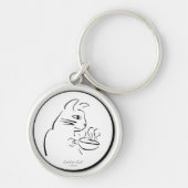 クールなコーヒーキャット キーチェーン (正面)