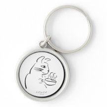 クールなコーヒーキャット キーチェーン