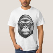 クールなゴリラスタイルTシャツ Tシャツ (正面)