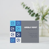 クールなサッカーのバーのバルミツワーの応答カード 出欠カード (スタンド正面)