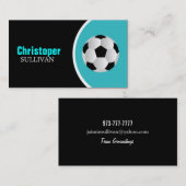 クールなサッカーボールの名刺 名刺 (正面/裏面)
