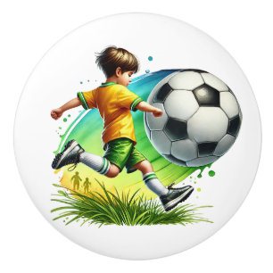 クールなサッカー少年スポーツ好き男子の部屋 セラミックノブ