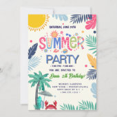 クールなサマー・パーティー 招待状 (正面)