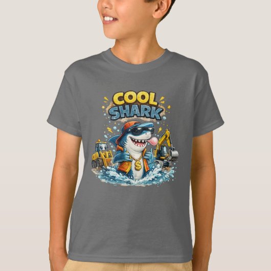 クールなサメ Tシャツ (正面)