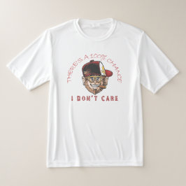 クールなサル+帽子&葉巻 - 「私が気にしない可能性100%」 Tシャツ